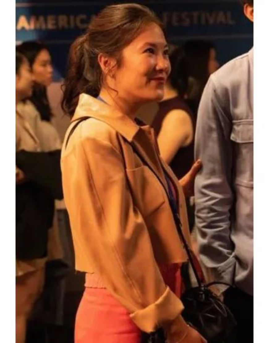 Shortcomings 2023 Ally Maki (Miko) Brown Jacket